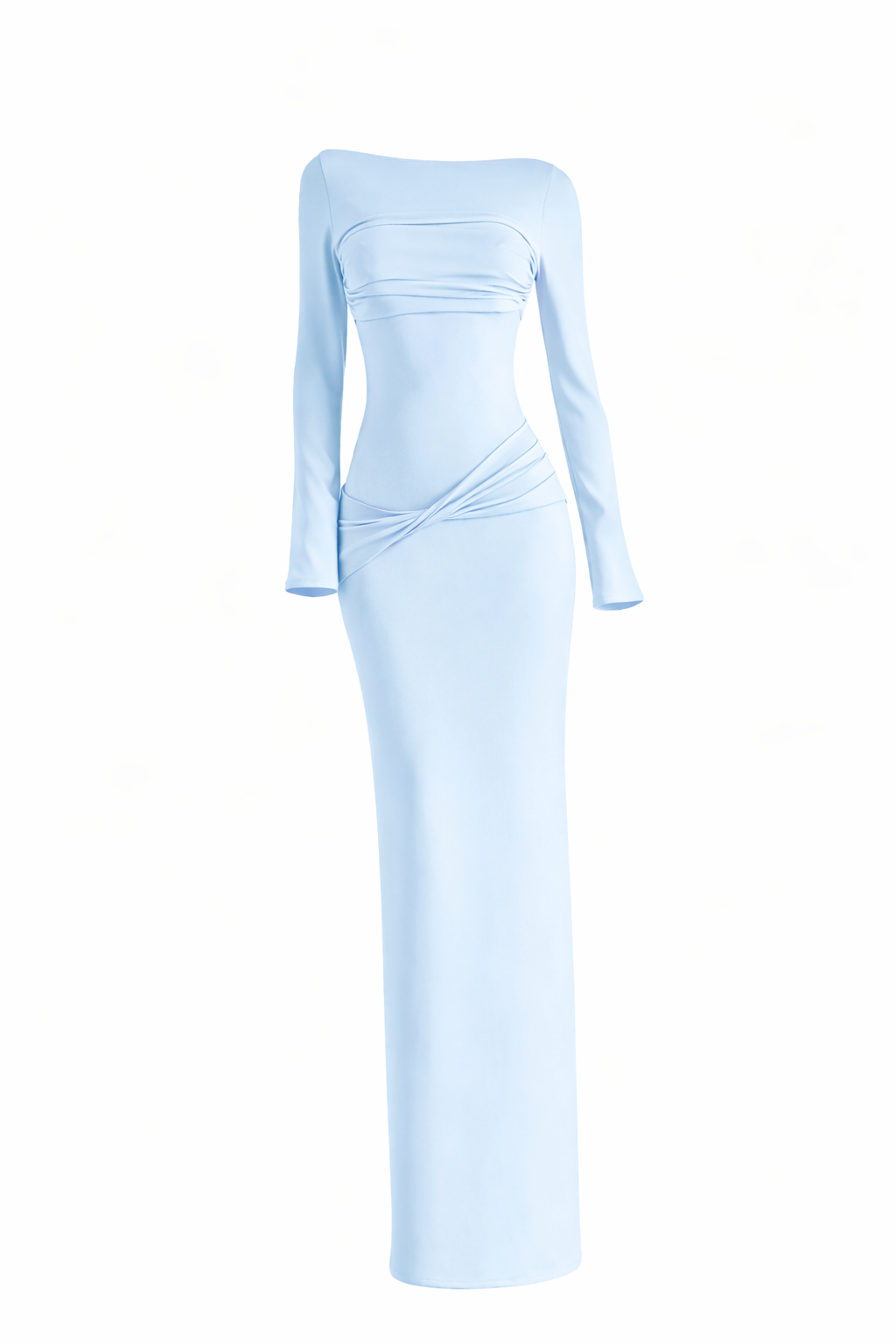 Blue Twist Maxi Dress